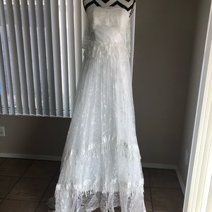 Off Shoulder White Wedding Dress